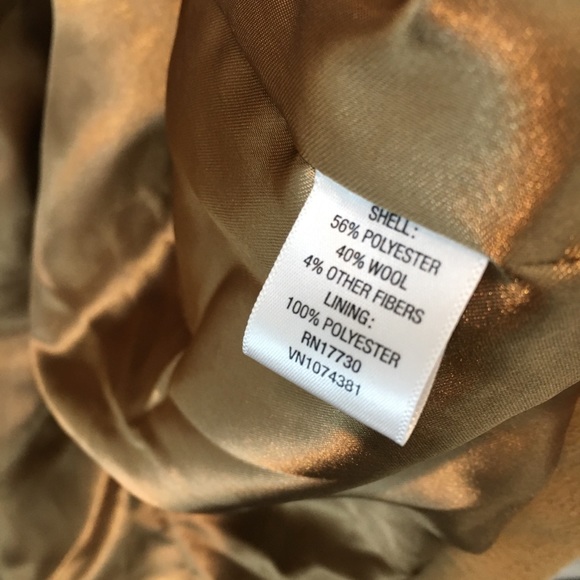 Macy’s Soft Tan Button Up Pockets Trench Coat S/M - Picture 6 of 7